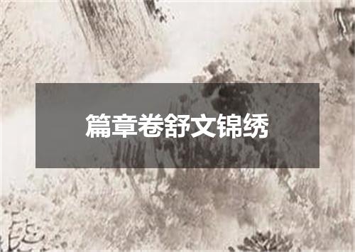 篇章卷舒文锦绣