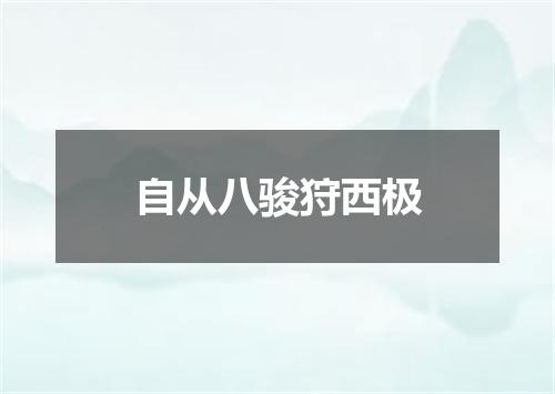自从八骏狩西极