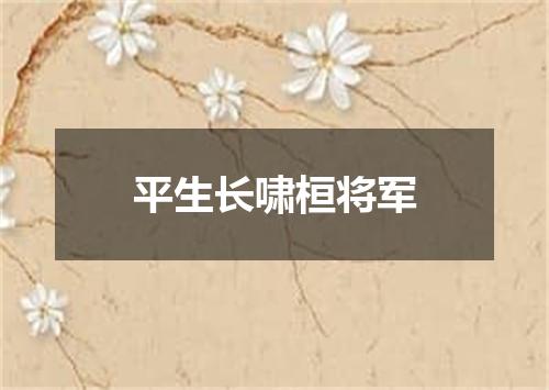 平生长啸桓将军