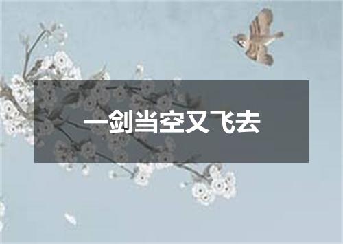 一剑当空又飞去