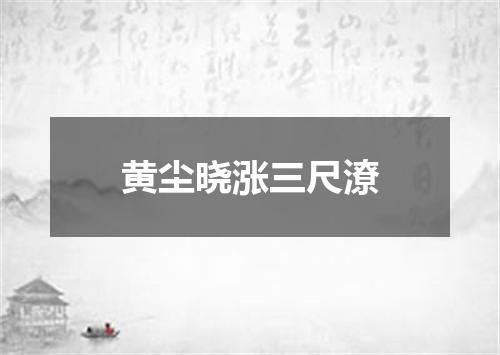 黄尘晓涨三尺潦