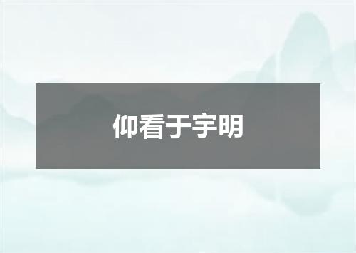 仰看于宇明