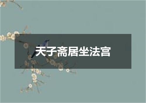 天子斋居坐法宫
