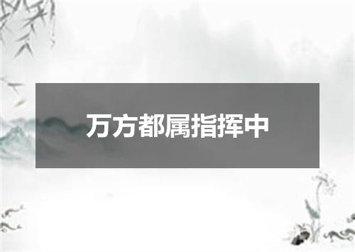 万方都属指挥中