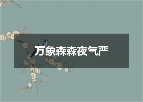 万象森森夜气严