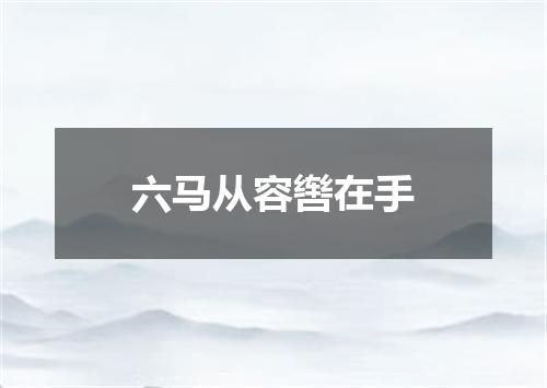 六马从容辔在手