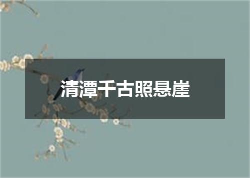 清潭千古照悬崖