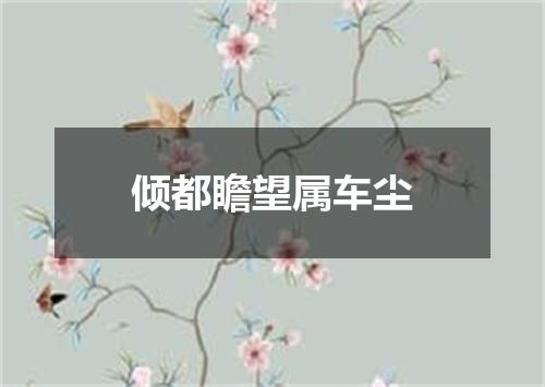 倾都瞻望属车尘