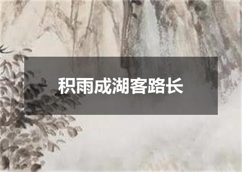 积雨成湖客路长