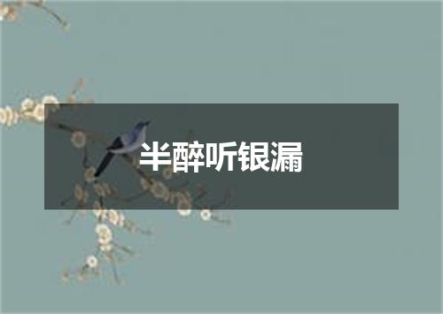 半醉听银漏