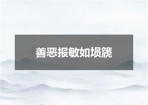 善恶报敏如埙篪