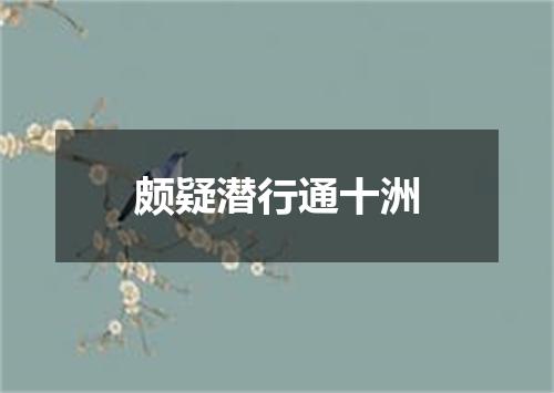 颇疑潜行通十洲