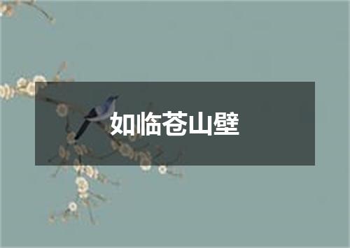如临苍山壁