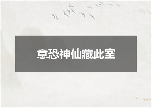 意恐神仙藏此室