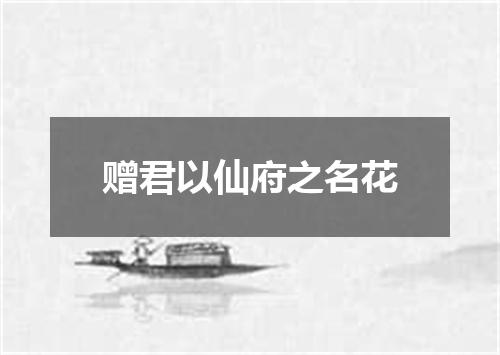 赠君以仙府之名花