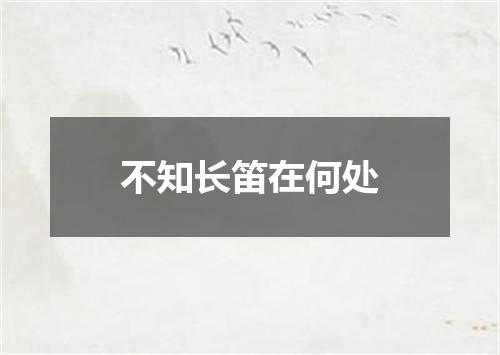 不知长笛在何处