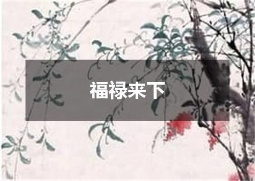 福禄来下