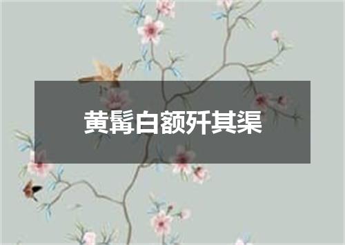 黄髯白额歼其渠