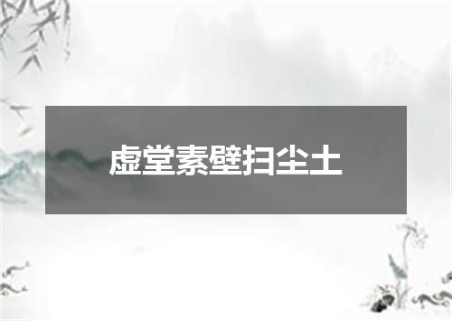 虚堂素壁扫尘土