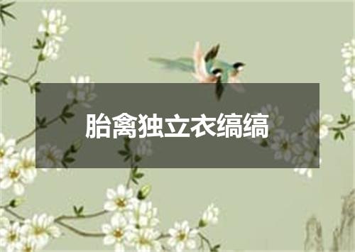 胎禽独立衣缟缟