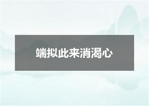 端拟此来消渴心