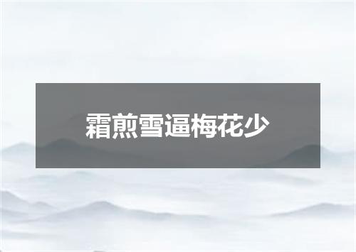 霜煎雪逼梅花少