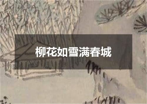 柳花如雪满春城