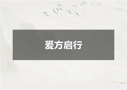 爰方启行
