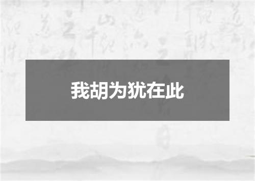 我胡为犹在此
