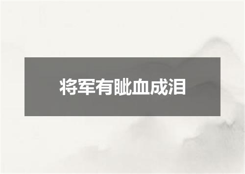 将军有眦血成泪