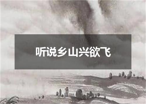 听说乡山兴欲飞