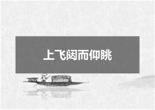 上飞闼而仰眺