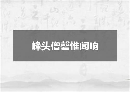 峰头僧磬惟闻响