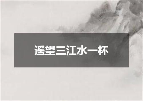 遥望三江水一杯