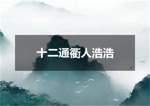 十二通衢人浩浩