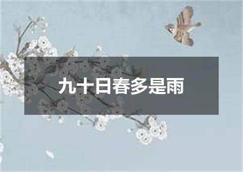 九十日春多是雨