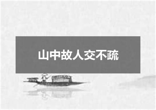 山中故人交不疏