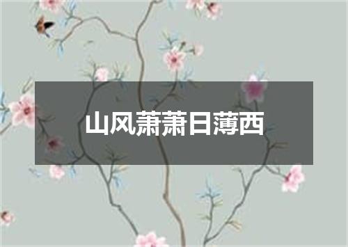 山风萧萧日薄西