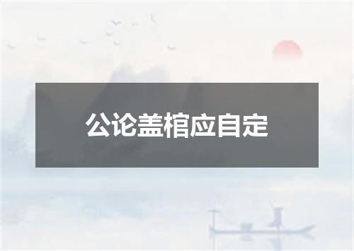 公论盖棺应自定
