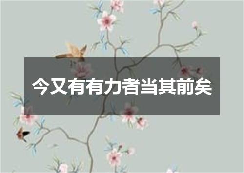 今又有有力者当其前矣