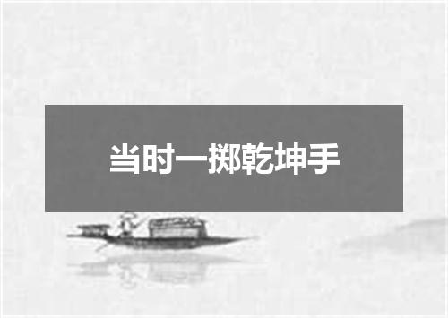 当时一掷乾坤手