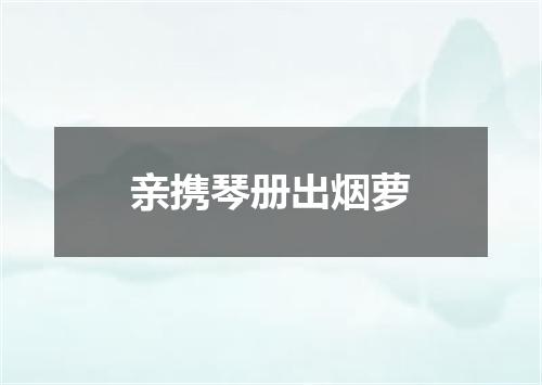 亲携琴册出烟萝
