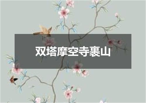 双塔摩空寺裹山