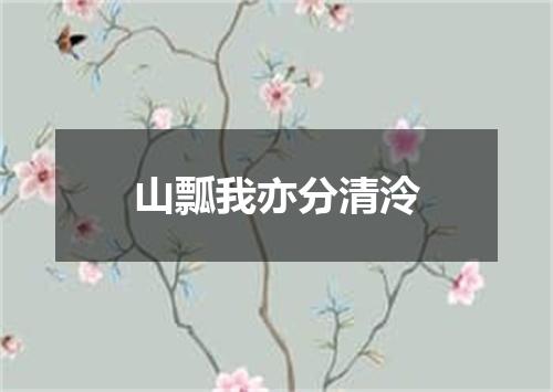 山瓢我亦分清泠