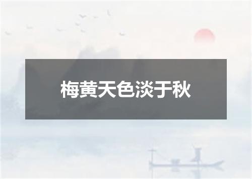 梅黄天色淡于秋