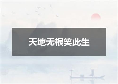 天地无根笑此生