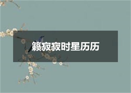 籁寂寂时星历历