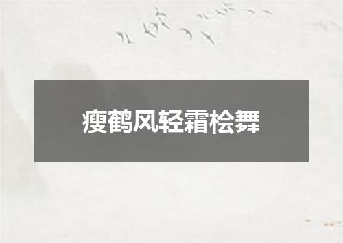 瘦鹤风轻霜桧舞