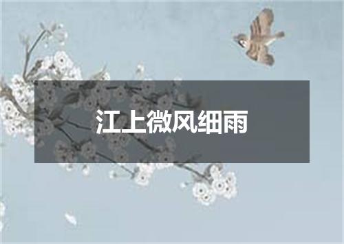 江上微风细雨