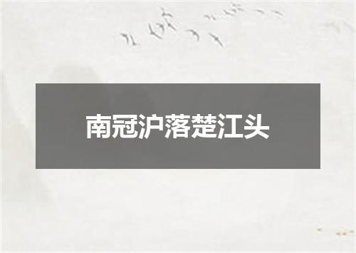 南冠沪落楚江头